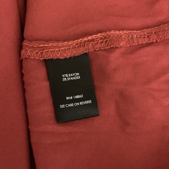 Torrid Rust Button Front Long Sleeve Midi Shirt Dress 2 2X - Picture 4 of 4